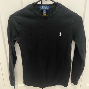 Boys polo black sweater shirt long sleeve size 10/12